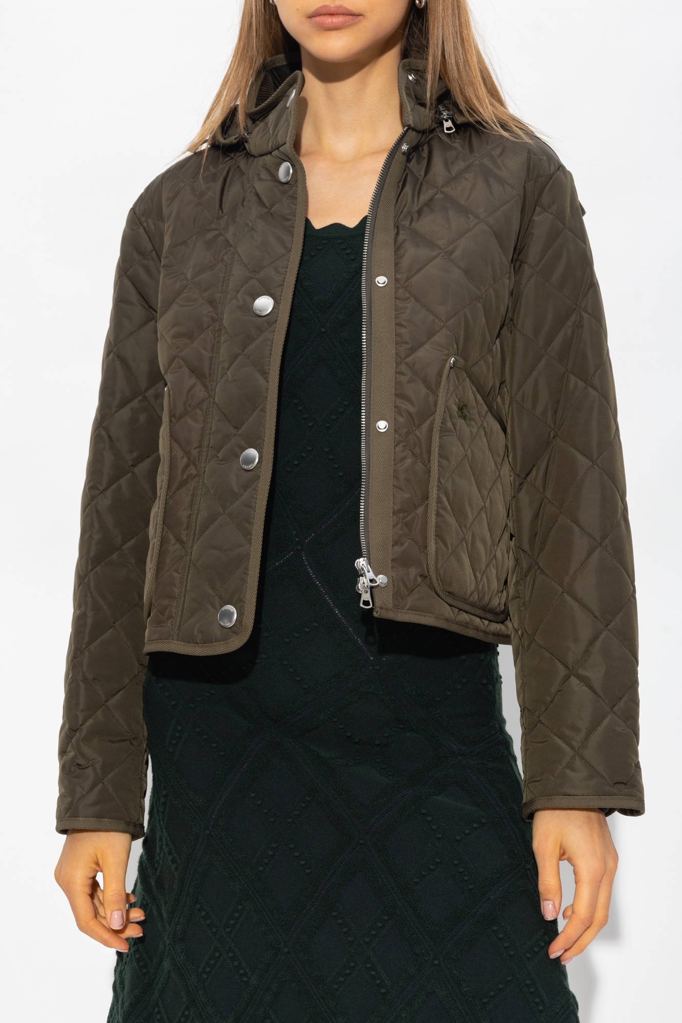 Green Quilted jacket Burberry - Burberry KOBIETY TORBY TORBA